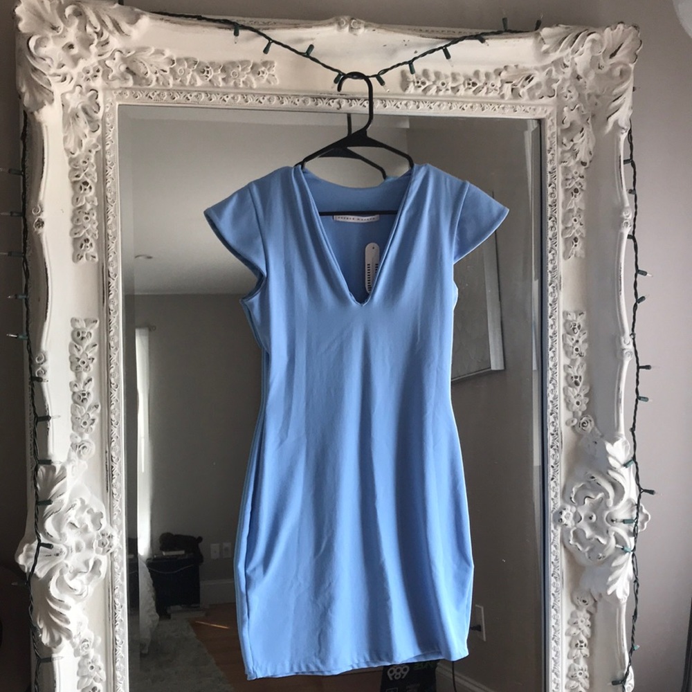 Periwinkle blue fitted Susana Monaco dress